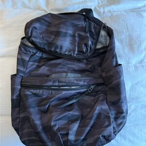 LAST CHANCE!! Lululemon Black camo Backpack